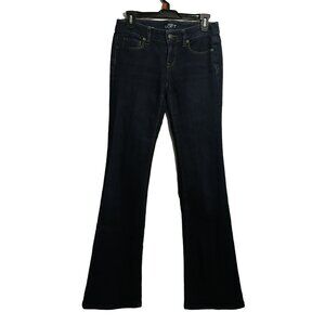 Ann Taylor Loft Women 0 Modern Flare Jeans Blue Denim Dark Wash